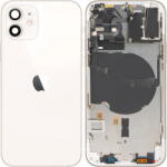 Apple Piese si componente Capac Baterie Apple iPhone 12, Cu Carcasa Mijloc, Alb, Swap (cap/ai12/alb/sw) - vexio