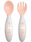 Beaba Tacâm Beaba 2nd age furculiţă şi linguriţă roz 15 cm de la 8 luni (BE913400) Set pentru masa bebelusi