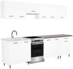 Leziter Primo 280 konyhabútor fehér, rauna szil munkalappal (PRK280RSZ) - leziteronline