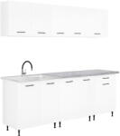 Leziter Primo 220 konyhabútor fehér, chromix munkalappal (PRK220CHMX) - homelux