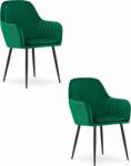 LEOBERT LUGO szék - bársonyzöld/lábak fekete x 2