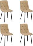  LIBRA szék - barna szövet / fekete lábak x 4