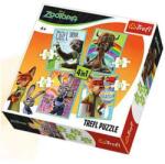 Trefl Trefl: Állati nagy kaland Zootropolisban 4 az 1-ben - 35, 48, 54, 70 darabos puzzle (34677) - jatekbolt