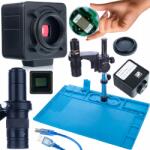 Rosfix Earth Pro MCEP-0.5X digitális mikroszkóp Crux PRO KMCP-HDMI-USB 5mp kamerával és szilikon szőnyeggel, vas talppal 480x320mm