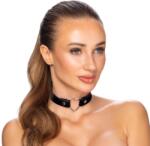 Cottelli Wide Choker with Metal Heart Black