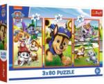 Trefl Trefl: Mancsasztikus csapat - 3 x 80 darabos puzzle
