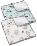 Kidizi Set 2 aleze impermeabile refolosibile din bumbac 78x60 cm Kidizi Funny Rabbit Friends (5949551918660) Saltea de infasat