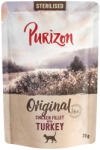 Purizon 6x70g Purizon Adult Sterilised - gabonamentes nedves macskatáp - Csirkefilé pulykával