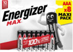 Energizer EMAAAB8 Max LR03 (AAA) mikro alkáli elem - hosszú élettartamú, megbízható 1, 5V energiaforrás elektronikai és háztartási eszközökhöz ( 8db/csomag ) ( EMAAAB8 ) (EMAAAB8)