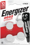 Energizer EGCR2032B4 CR2032 lítium gombelem - hosszú élettartamú 3V elem autókulcsokhoz, órákhoz és okoseszközökhöz ( 4db/csomag ) ( EGCR2032B4 ) (EGCR2032B4)