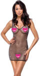 Cottelli Collection Extravagant Mesh Mini Dress with Rhinestones 2719258 Black S