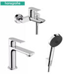 Hansgrohe Rebris E kád- és mosdócsaptelep szett Pulsify Select zuhanyszettel, króm (SET-HG-202511161512)