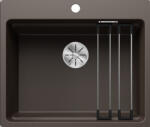 BLANCO Etagon 6-F Silgranit mosogató 59x50 cm acél sínnel, kávé 527687 (527687)