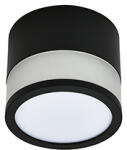 OPTONICA LED mennyezeti mélysugárzó, kör alakú, fekete ház (12W COB LED, 85 mm átm) meleg fehér (12042)