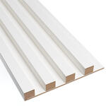 MDF Deco Lamella falburkolat, Alpesi fehér panel keskeny lamellával (275 cm x 15.3 cm x 1.9 cm) - Indító elem (NEW-135-153-4400-4400)