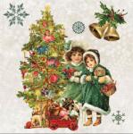AMBIENTE Szalvéta 1db 33x33cm Nostalgic Christmas, Karácsonyi nosztalgia