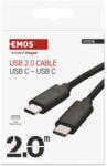 EMOS Töltő- és adatkábel 2.0 USB-C / USB-C, 2 m, fekete SM7029BL (SM7029BL)