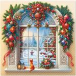 AMBIENTE Szalvéta 33x33cm 20db/csomag Holiday Arch Decor