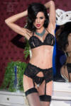 Chilirose CR 4220 M Black Open Bra 3 pc Set