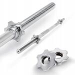 THUNDER 150 cm egyenes menetes súlyzórúd, 30 mm rögzítőkkel szürke