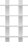 ASIR GROUP Бял двуетажен рафт Laurel - Kalune Design (935CMN1310)