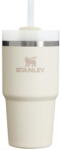 STANLEY Кремав термос със сламка от неръждаема стомана 600 ml Quencher H2.0 FlowState Tumbler Cream - Stanley (100000108244)