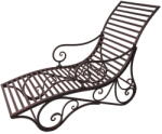 Garden Pleasure Тъмнокафяв градински шезлонг метален Kuwa - Garden Pleasure (950530)