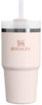 STANLEY Светлорозов термос със сламка от неръждаема стомана 600 ml Quencher H2.0 FlowState Tumbler Rose Quartz - Stanley (100000108251)