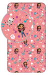 Jerry Fabrics Еластичен единичен памучен детски чаршаф 90x200 cm Gabby's Dollhouse - Jerry Fabrics (23FT443)