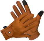 Equestrian Queen Lovas királynő Mauritius bőr lovaglókesztyű M narancssárga