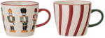 Bloomingville Глинени чаши в комплект 2 бр. с коледни мотиви 300 ml Jolly - Bloomingville (82051531)