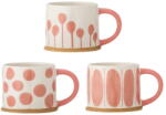 Bloomingville Глинени чаши в комплект от 3 бр. в цвят сьомга/кремави 450 ml Linora - Bloomingville (82072434)