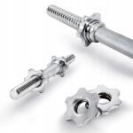 THUNDER 40 cm egyenes menetes súlyzórúd, 30 mm rögzítőkkel szürke