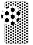 Jerry Fabrics Черно-бял еластичен единичен памучен детски чаршаф 90x200 cm Football - Jerry Fabrics (20FT328)