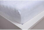 Jerry Fabrics Бял разтеглив чаршаф от микроплюш 90x200 cm - Jerry Fabrics (8592753034972)