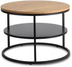 Klubfotel BEST dohányzóasztal - modern loft stílus tölgy/fekete