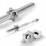 THUNDER 120 cm egyenes menetes súlyzórúd, 30 mm rögzítőkkel 8 KG szürke