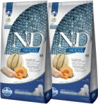 N&D Ocean N&D Dog Ocean Tőkehal sütőtök és sárgadinnye Puppy Medium/Maxi 2x12kg
