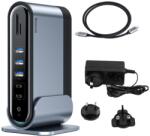 Baseus multifunkciós Hub 3xUSB 2xUSB 2xUSB C Aux kártyaolvasó 3xHDMI RJ45 (CAHUB-DG0G)
