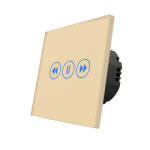 Bingoelec Függöny kapcsoló, WiFi, üveg előlap (WT-C201-GD)