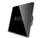 Bingoelec Függöny kapcsoló, WiFi, üveg előlap (WT-C201-BK)