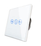 Bingoelec Függöny kapcsoló, WiFi, üveg előlap (WT-C201-WH)