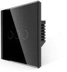 Bingoelec 3 körös érintőkapcsoló, WiFi, üveg előlap, nulla szükséges (W1-301B-BK)