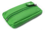 ARWEL bőr kulcstartó cipzáras zsebbel | zöld
