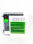 Onrial Színes Műszempillák, mix L, 0, 07mm, 11-14mm, zöld (000058006)