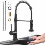 Bedee Konyhai csaptelep 360°-ban elforgatható Kiváló minőség Rozsdamentes acél (Wyciągana bateria)