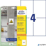 Avery-Zweckform Etikett, univerzális, 105x148 mm, extra erős, AVERY ZWECKFORM, 80 etikett/csomag (L7876-20) - alter