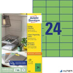 Avery-Zweckform Etikett, 70x37 mm, színes, AVERY ZWECKFORM, zöld, 2400 etikett/csomag (3450) - alter