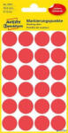 Avery-Zweckform Etikett, 18 mm, kör, AVERY ZWECKFORM, piros, 96 etikett/csomag (3004) - alter