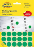 Avery-Zweckform Etikett, 18 mm, kör, AVERY ZWECKFORM, zöld, 1056 etikett/csomag (3376) - alter